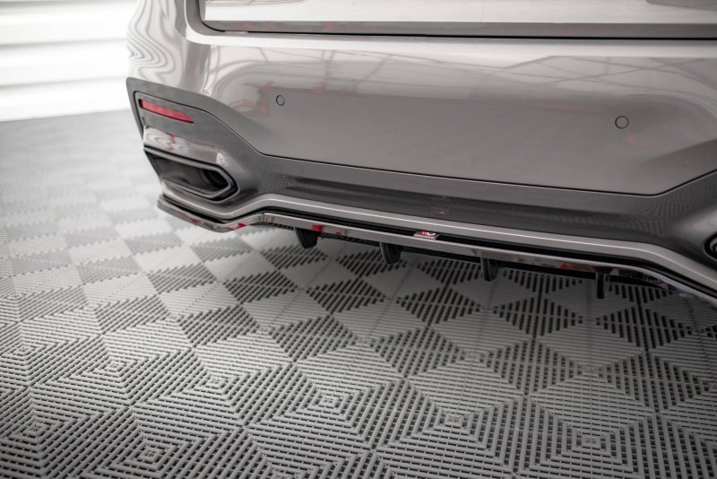 Maxton Mittlerer Diffusor Heck Ansatz DTM Look für BMW 7 M-Paket G11 Facelift schwarz Hochglanz BM-7-11F-MPACK-RD1G+RD2-G