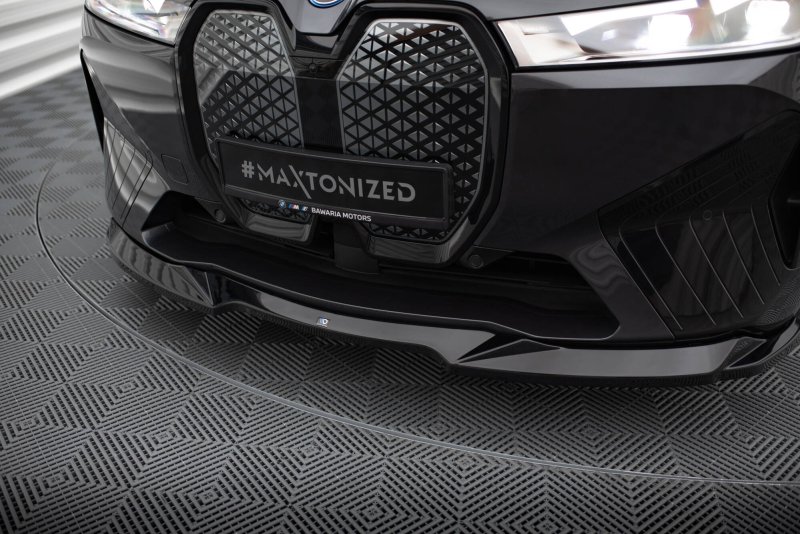 Maxton Front Ansatz V.2 BMW iX M-Paket i20 schwarz Hochglanz BM-IX-1-MPACK-FD2-G