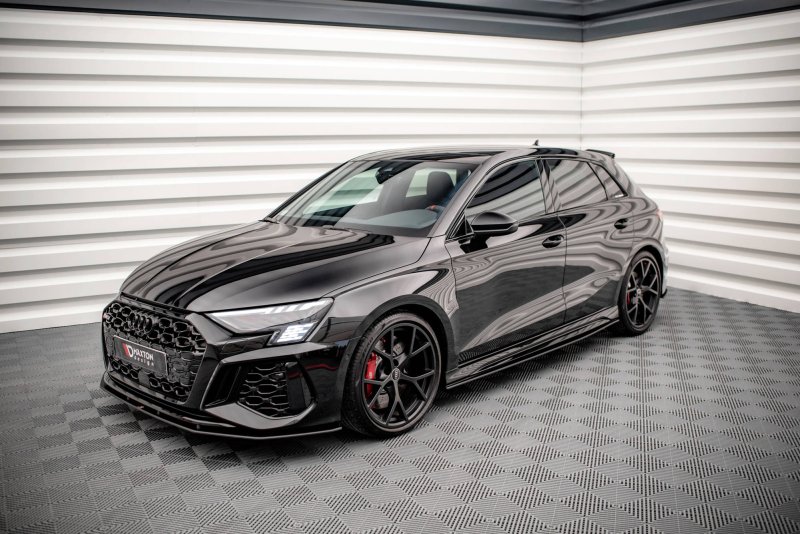 Maxton Street Pro Seitenschweller Ansatz für Audi RS3 Sportback 8Y AURS38YCNC-SD1BRB