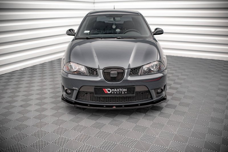 Maxton Front Ansatz V.1 für Seat Ibiza Cupra Mk3 schwarz Hochglanz SE-IB-3-CU-FD1-G