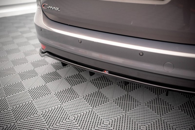 Maxton Mittlerer Diffusor Heck Ansatz DTM Look für Ford C-Max Mk2 schwarz Hochglanz FO-CMAX-2-RD1G+RD2-G