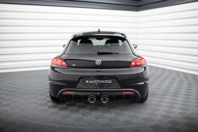 Maxton Diffusor Heck Ansatz V.3 VW Scirocco R Mk3 schwarz Hochglanz VW-SC-3-R-RS3-G