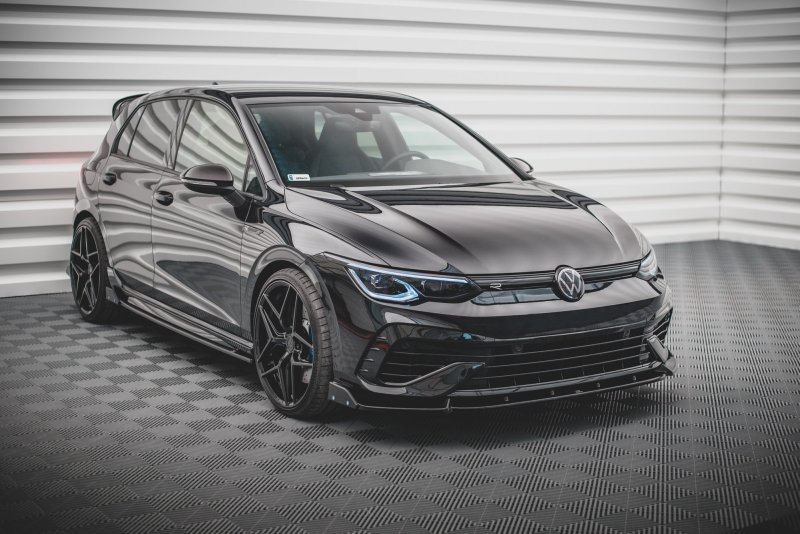 Maxton Front Ansatz +Flaps für V.2 Volkswagen Golf R Mk8 VW-GO-8-R-FD2G+FS