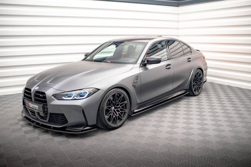 Maxton Seitenschweller Ansatz für V.1 für BMW M3 G80 schwarz Hochglanz BM-3-G80-M-SD1-G