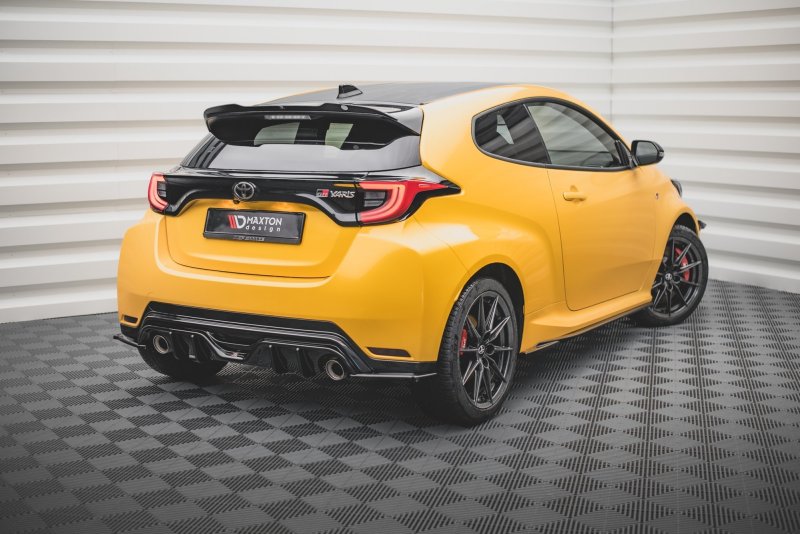 Maxton Heck Ansatz Flaps Diffusor V.3 für Toyota GR Yaris Mk4 schwarz Hochglanz TO-YA-4-GR4-RSD3-G