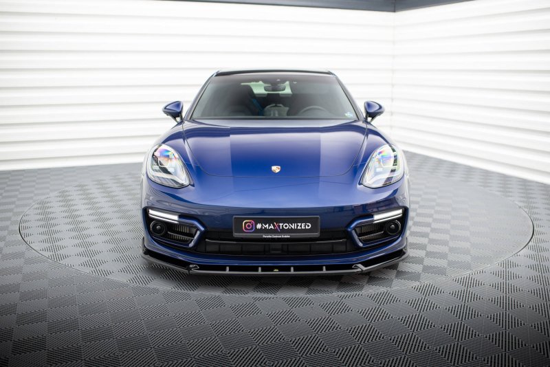 Maxton Front Ansatz V.2 für Porsche Panamera E-Hybrid 971 Facelift schwarz Hochglanz PO-PA-971F-H-FD2-G