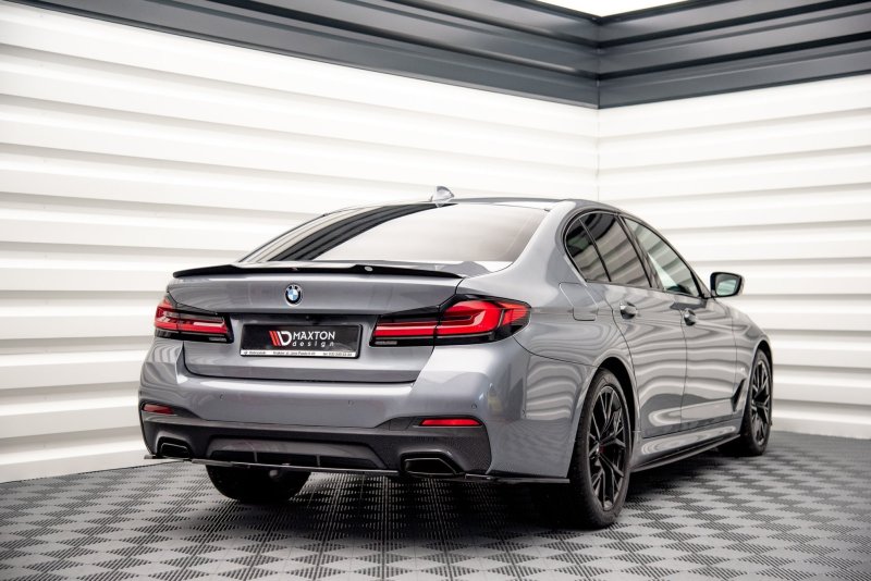 Maxton Spoiler CAP für BMW 5er G30 Facelift M-Paket schwarz Hochglanz BM-5-G30F-MPACK-CAP1-G