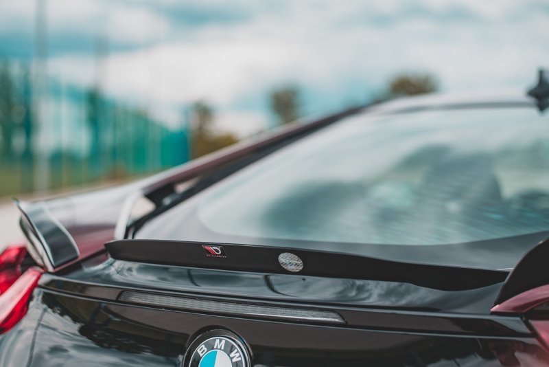 Maxton Zentrale Spoiler Abrisskante für BMW i8 schwarz Hochglanz BM-I8-1-CAP1-G