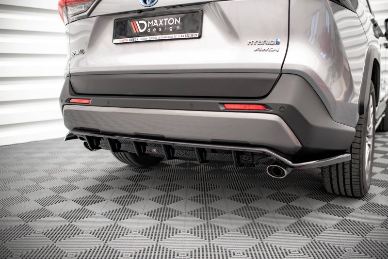 Maxton Mittlerer Diffusor Heck Ansatz DTM Look für Toyota RAV4 Mk5 schwarz Hochglanz TO-RAV4-5-RD1G+RD2-G