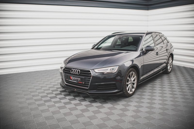 Maxton Front Ansatz V.1 für Audi A4 B9 schwarz Hochglanz AU-A4-B9-FD1-G