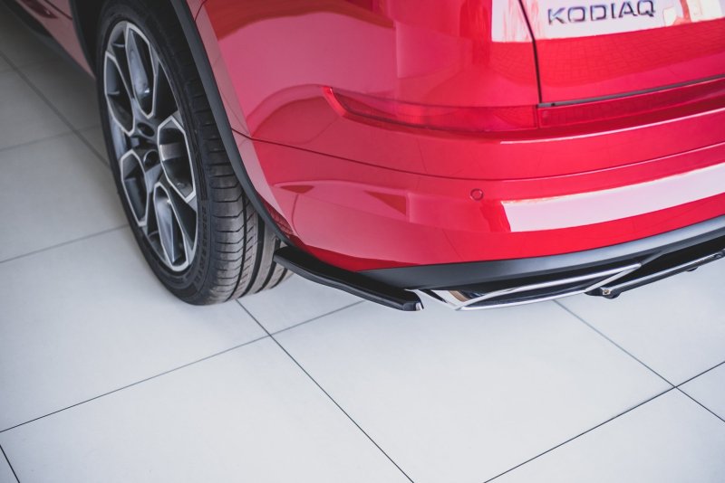 Maxton Heck Ansatz Flaps Diffusor für Skoda Kodiaq RS schwarz Hochglanz SK-KO-1-RS-RSD1-G