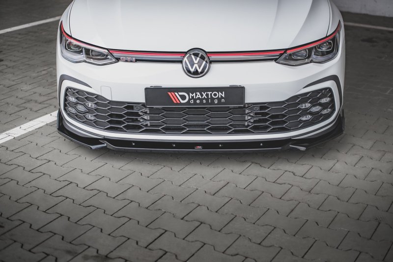Maxton Front Ansatz +Flaps für V.2 Volkswagen Golf 8 GTI VW-GO-8-GTI-FD2G+FS