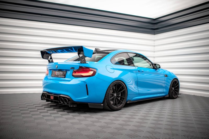 Maxton Street Pro Seitenschweller Ansatz für + Flaps BMW M2 F87 schwarz Hochglanz BM287MCOMPCNC-SD1BRB+SRF1-G