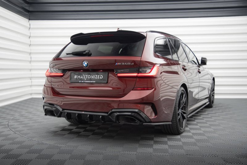Maxton Diffusor Heck Ansatz BMW M340i G20 / G21 (Passend Fahrzeuge mit Anhängerkupplung) schwarz Hochglanz BM-3-21-MPACK-RS1RS2RGOO_OO+RS1RG