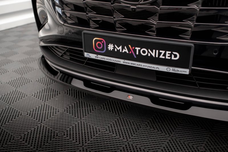 Maxton Front Ansatz V.1 für Hyundai Tucson Mk4 schwarz Hochglanz HY-TU-4-FD1-G