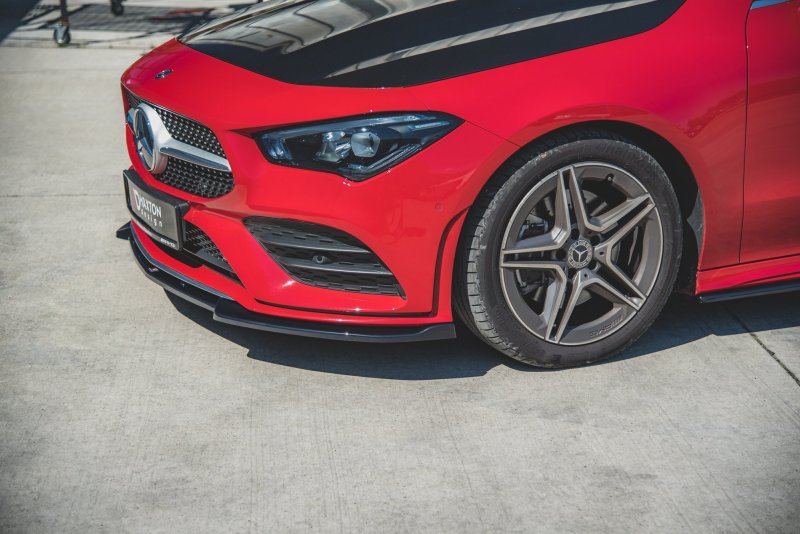 Maxton Front Ansatz V.2 für Mercedes-Benz CLA AMG-Line C118 schwarz Hochglanz ME-CLA-118-AMGLINE-FD2-G