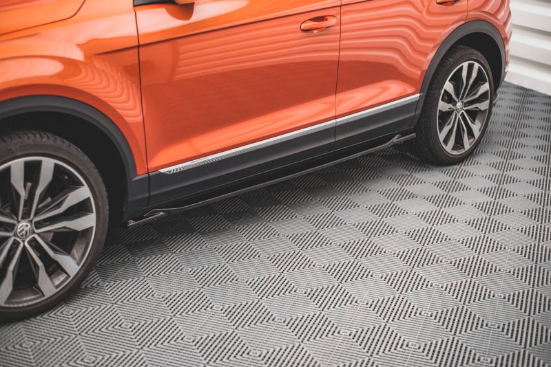Maxton Seitenschweller Ansatz für Volkswagen T-Roc Mk1 schwarz Hochglanz VW-T-ROC-1-SD1-G