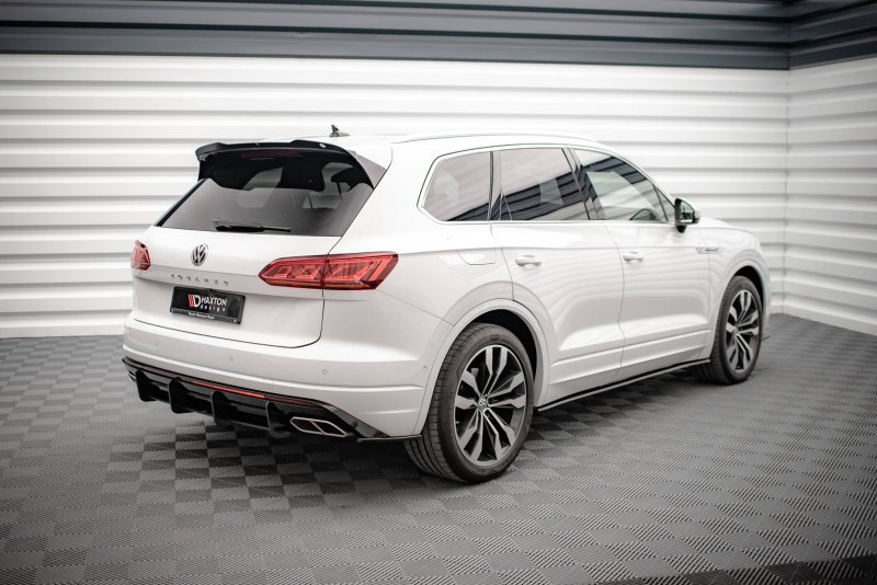 Maxton Heck Ansatz Flaps Diffusor für Volkswagen Touareg R-line Mk3 schwarz Hochglanz VW-TO-3-RLINE-RSD1-G