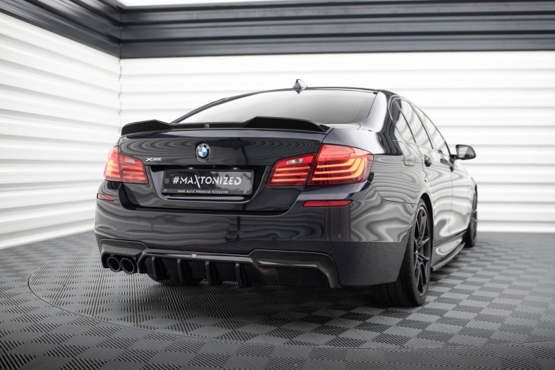 Maxton Diffusor Heck Ansatz V.2 BMW 5er M-Paket F10 / F11 (Version mit einseitigem Doppelauspuff) BM-5-10-MPACK-RS2GOO_