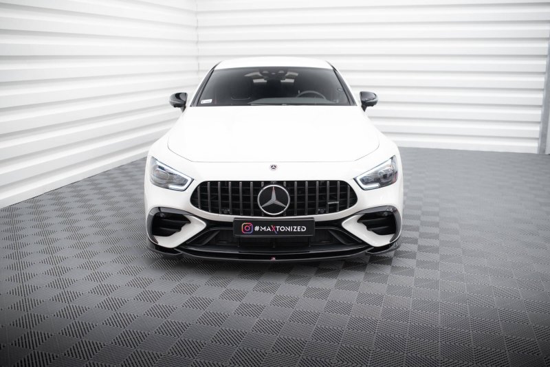 Maxton Front Ansatz V.1 Mercedes-AMG GT 43 4 Door Coupe V8 Styling Package schwarz Hochglanz ME-GT-4D-43-V8-FD1-G