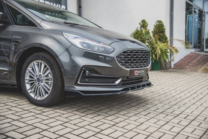 Maxton Front Ansatz für Ford S-Max Mk2 Facelift schwarz Hochglanz FO-SMAX-2F-FD1-G