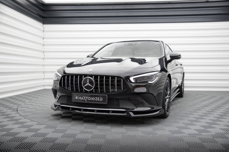 Maxton Front Ansatz V.2 Mercedes-Benz CLA C118 schwarz Hochglanz ME-CLA-118-FD2-G