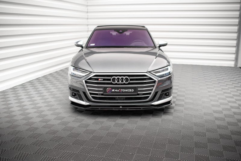 Maxton Front Ansatz V.1 für Audi S8 / A8 S-Line D5 schwarz Hochglanz AU-S8-D5-FD1G+FD1R-G