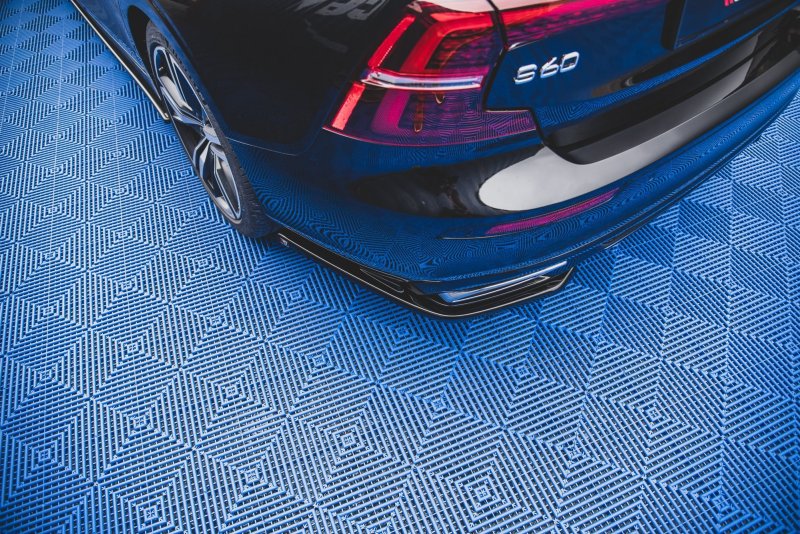Maxton Heck Ansatz Flaps Diffusor für Volvo S60/V60 R-Design Mk3 schwarz Hochglanz VO-S60-3-RDESIGN-RSD1-G