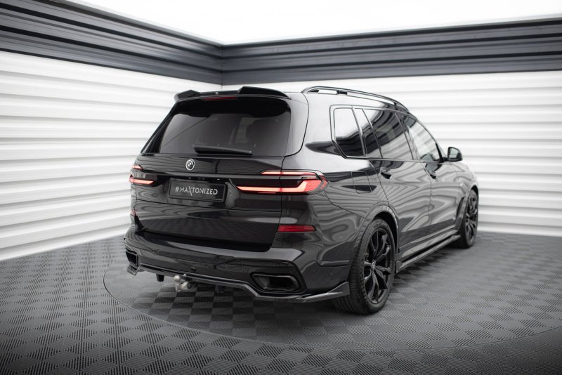 Maxton Mittlerer Cup Diffusor Heck Ansatz BMW X7 M-Paket G07 Facelift schwarz Hochglanz BM-X7-07F-MPACK-RD1G+RD2-G