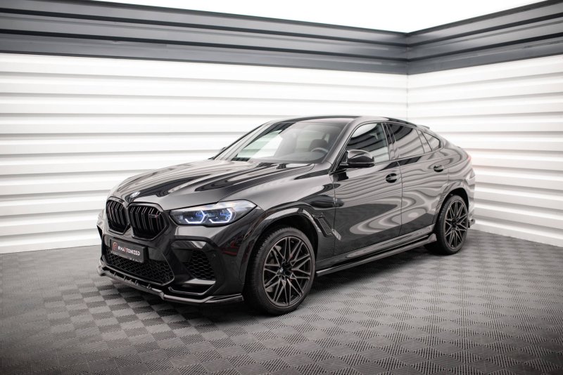 Maxton Seitenschweller Ansatz für BMW X6 M F96 / X6 M-Paket G06 schwarz Hochglanz BM-X6-F96-M-SD1-G