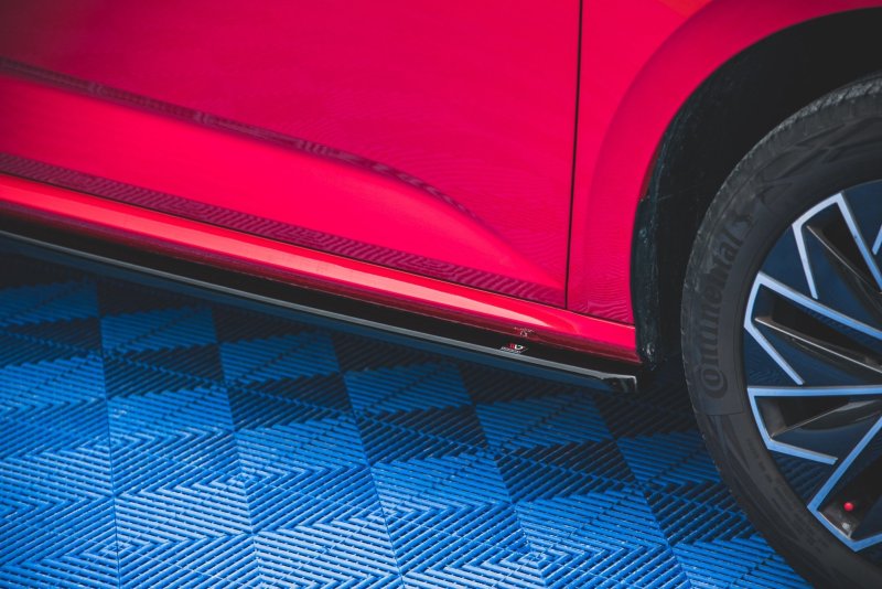 Maxton Seitenschweller Ansatz für Skoda Kamiq schwarz Hochglanz SK-KM-1-SD1-G