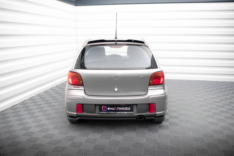 Maxton Spoiler CAP Abrisskante Toyota Yaris T-Sport Mk1 Facelift schwarz Hochglanz TO-YA-1F-TS-CAP1-G