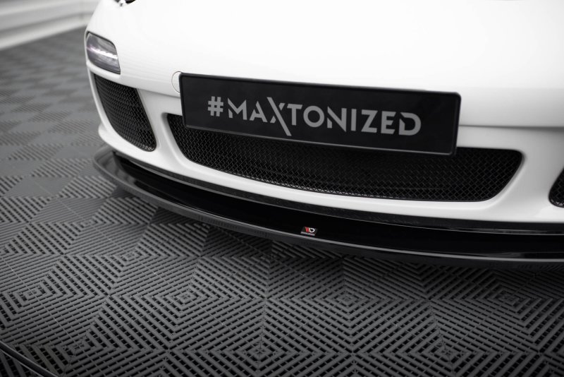 Maxton Front Ansatz V.2 Porsche 911 Carrera 997 Facelift schwarz Hochglanz PO-911-997F-FD2-G