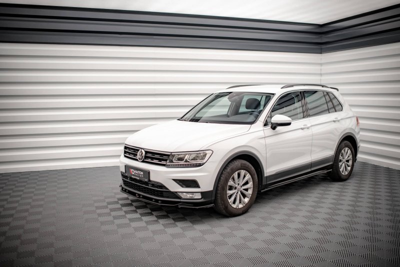 Maxton Seitenschweller Ansatz für Volkswagen Tiguan Mk2 schwarz Hochglanz VW-TI-2-SD1-G