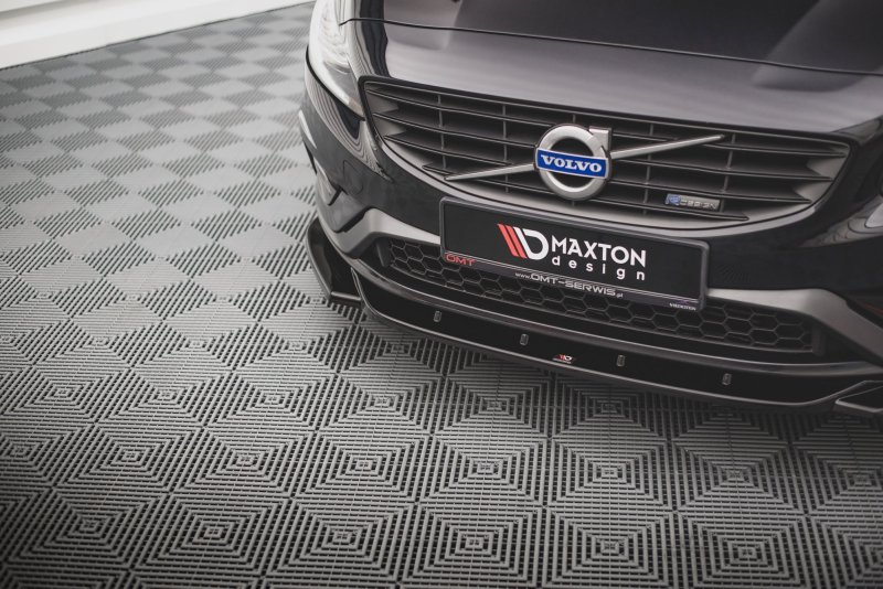 Maxton Front Ansatz V.2 für Volvo S60 R-Design Mk2 schwarz Hochglanz VO-S60-2F-RDESIGN-FD2-G