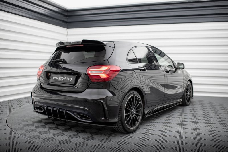 Maxton Street Pro Heckschürze Mercedes-Benz A AMG-Line W176 Facelift MEA176FAMGLINECNC-RS1BRB