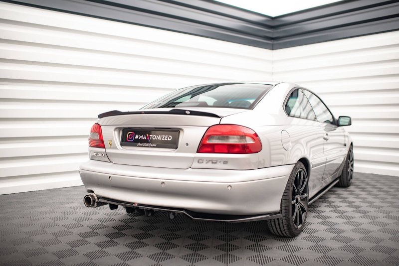 Maxton Mittlerer Diffusor Heck Ansatz DTM Look für Volvo C70 Mk1 schwarz Hochglanz VO-C70-1-RSD1G+RD1-G