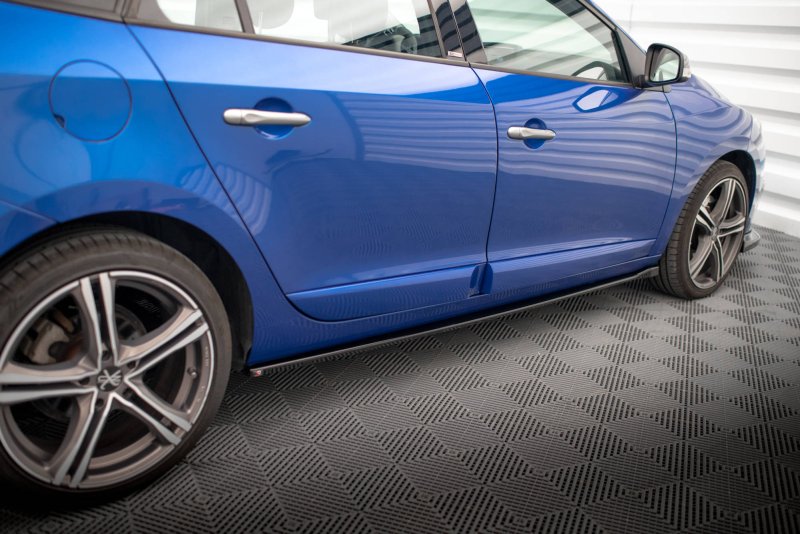Maxton Seitenschweller Ansatz für Renault Megane GT Line Grandtour Mk3 Facelift schwarz Hochglanz RE-ME-3F-GT-K-SD1-G