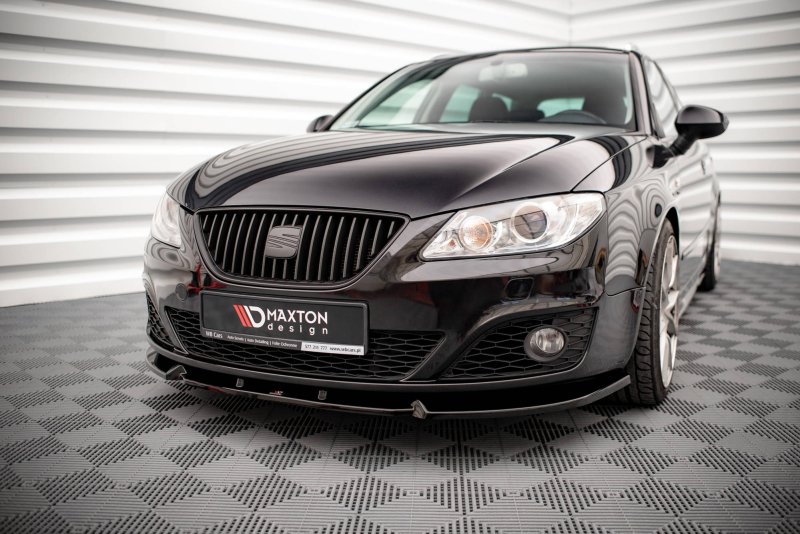 Maxton Front Ansatz V.1 für Seat Exeo schwarz Hochglanz SE-EX-1-K-FD1-G
