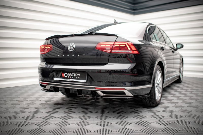 Maxton Spoiler CAP für Volkswagen Passat Limousine B8 Facelift schwarz Hochglanz VW-PA-B8F-CAP1-G