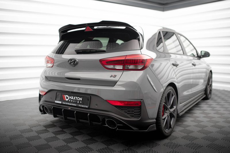 Maxton Heck Ansatz Flaps Diffusor V.6 Hyundai I30 N Hatchback Mk3 Facelift schwarz Hochglanz HY-I30-3F-N-RSD6-G