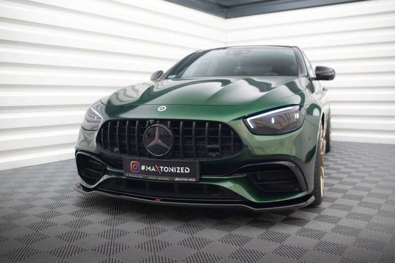 Maxton Front Ansatz V.1 Mercedes-AMG E63 W213 Facelift schwarz Hochglanz ME-E-213F-63-FD1-G