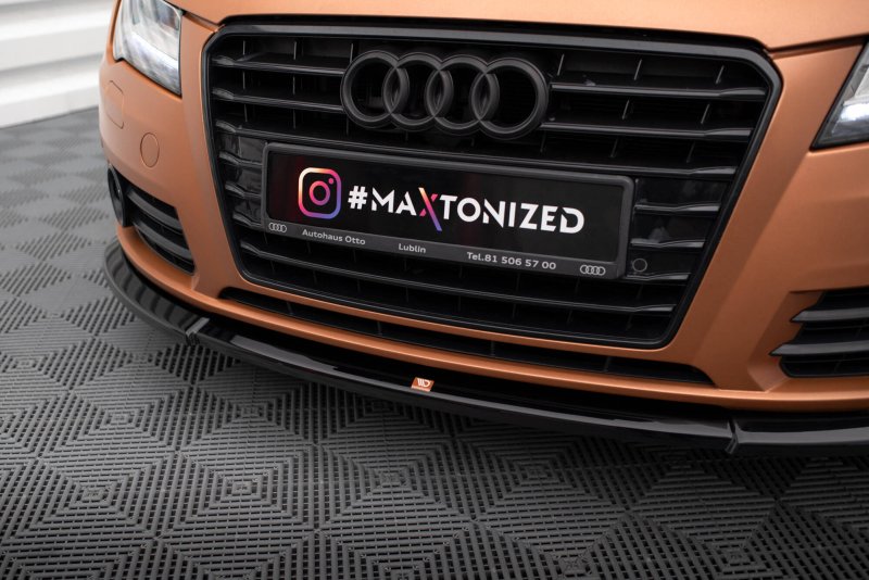 Maxton Front Ansatz V.1 Audi A7 C7 schwarz Hochglanz AU-A7-C7-FD1-G