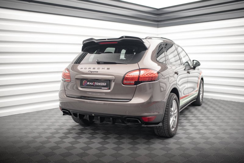 Maxton Heck Ansatz Flaps Diffusor für Porsche Cayenne Mk2 schwarz Hochglanz PO-CAY-2-RSD1-G