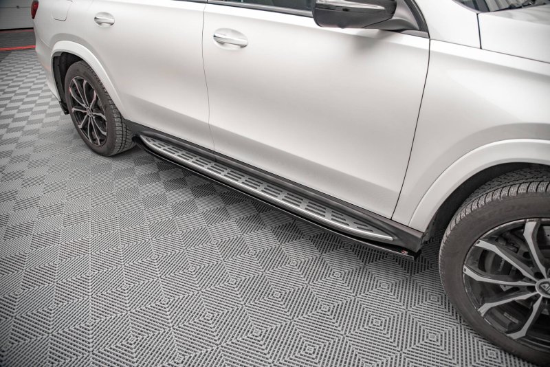 Maxton Seitenschweller Ansatz für Mercedes-Benz GLS AMG-Line X167 schwarz Hochglanz ME-GLS-167-AMGLINE-SD1-G