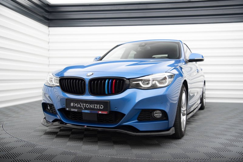 Maxton Front Ansatz V.2 BMW 3er GT M-Paket F34 schwarz Hochglanz BM-3-34-GT-MPACK-FD2-G