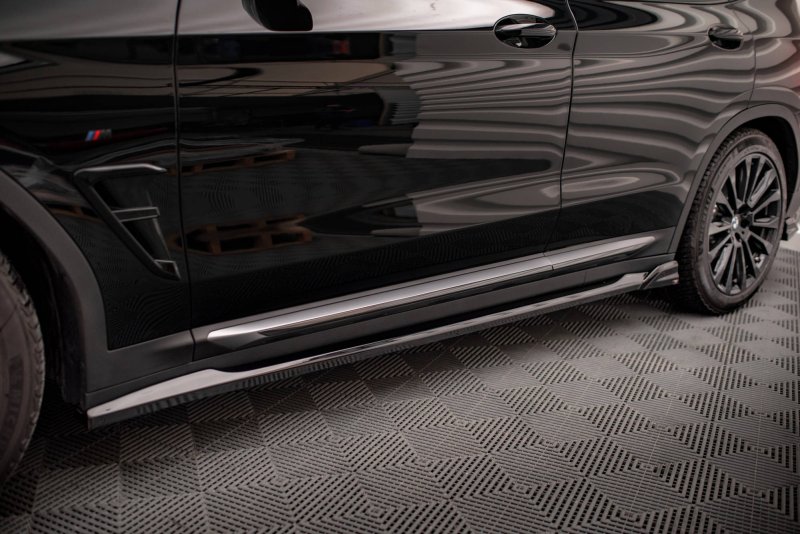 Maxton Seitenschweller Ansatz für BMW X3 G01 schwarz Hochglanz BM-X3-01-SD1-G