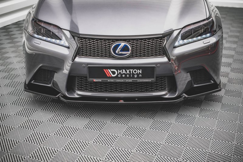 Preview: Maxton Front Ansatz V.1 für Lexus GS F Sport Mk4 (L10) schwarz Hochglanz LE-GS-4-FSPORT-FD1-G