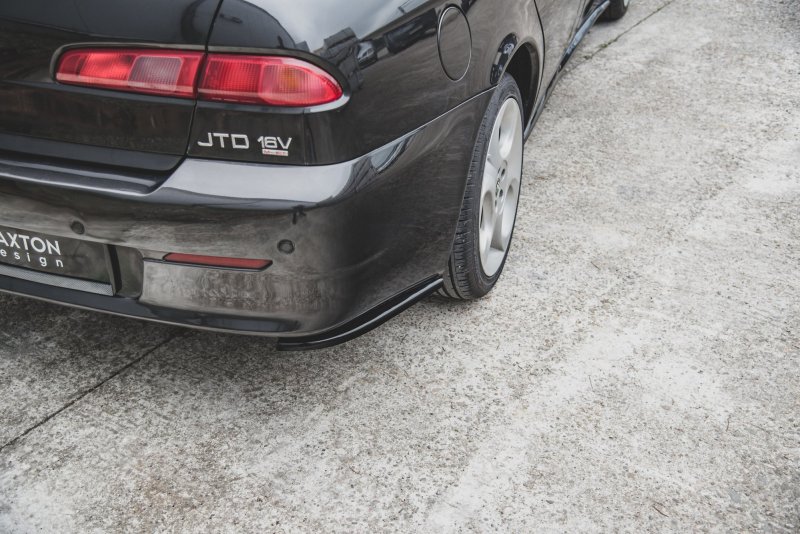 Maxton Heck Ansatz Flaps Diffusor für Alfa Romeo 156 SW Facelift schwarz Hochglanz AL-156F-SW-RSD1-G