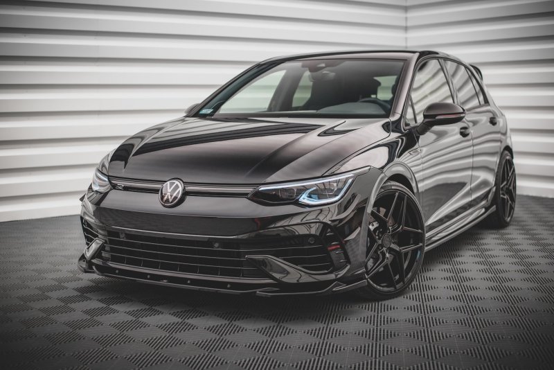 Maxton Front Ansatz V.4 für Volkswagen Golf R Mk8 schwarz Hochglanz VW-GO-8-R-FD4-G